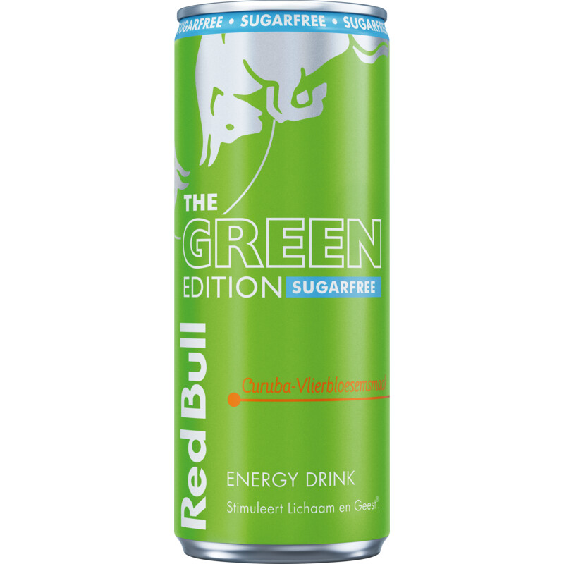 Red Bull Energy The Green Edition Sugar Free (12 x 0,25 liter cans ) Curuba-Elderflower